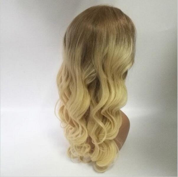8/22 Virgin brazilian human hair full lace wigs bleached knots
