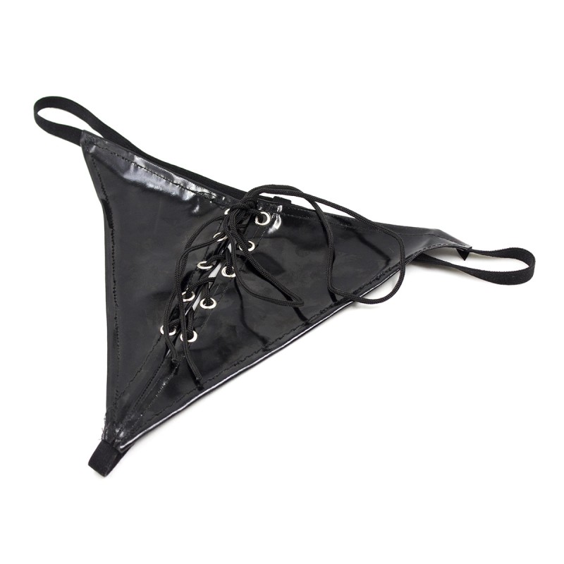 PU Leather Sexy G String Thongs Female Underwear Bondage Adjustable Laced Panties Lingerie Black T Back for Fetish Chastity Adult Costume
PU Leather Sexy G String Thongs Female Underwear Bondage Adjustable Laced Panties Lingerie Black T Back for Fetish Chastity Adult Costume