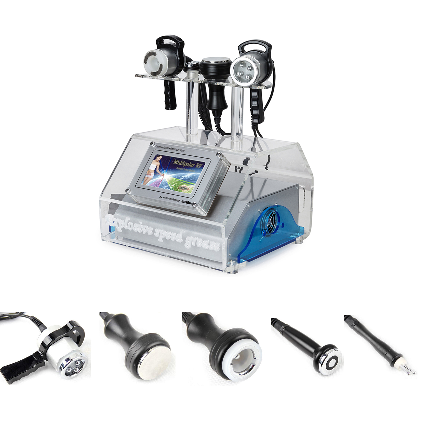 40K ultrasonic cavitation slimming machine fat removal 5 heads RF+BIO+Cavitation multi-functions spa beauty equipment for sale
40K ultrasonic cavitation slimming machine fat removal 5 heads RF+BIO+Cavitation multi-functions spa beauty equipment for sale