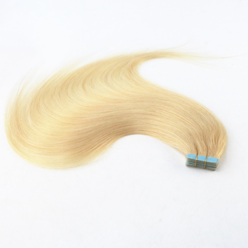 #613 Color High Quality Seamless Virgin Human Hair Skin Weft Tape in Hair Extensions Slik Straight Tape on Extension 100g Per Piece