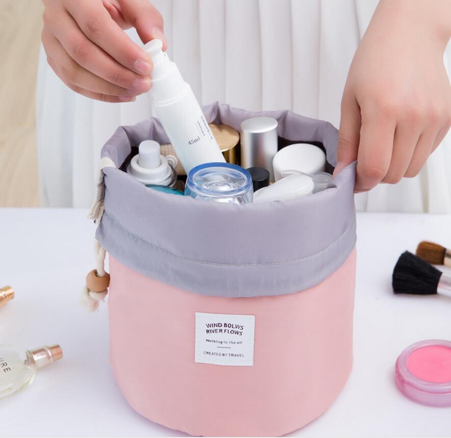 Large capacity cylinder cosmetic bag outdoor waterproof bucket bag travel bags, Sky blue
Large capacity cylinder cosmetic bag outdoor waterproof bucket bag travel bags, Sky blue