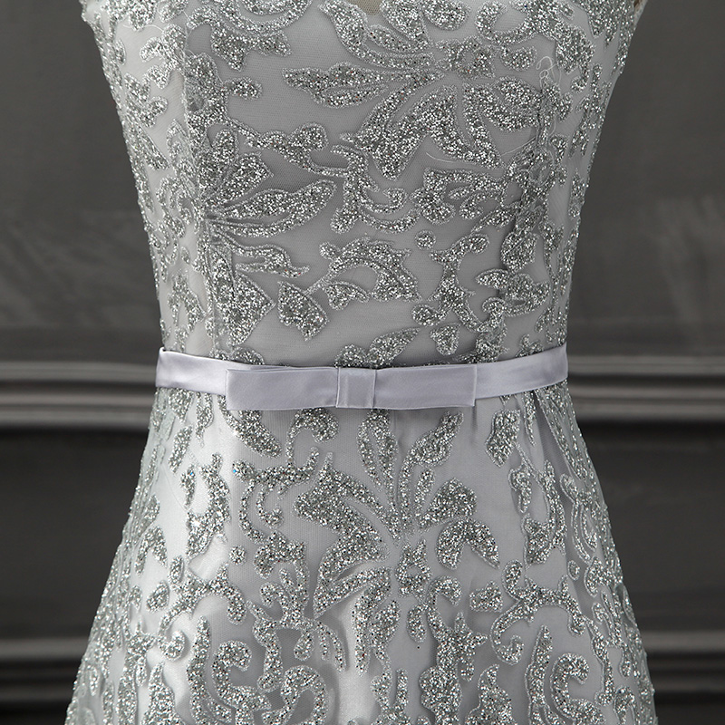 Stunning Mother's Dresses light Gray Mother of the Bride Dresses Shining Sequins Beads Lace-up Back Formal Dresses Plus Size Custom Made