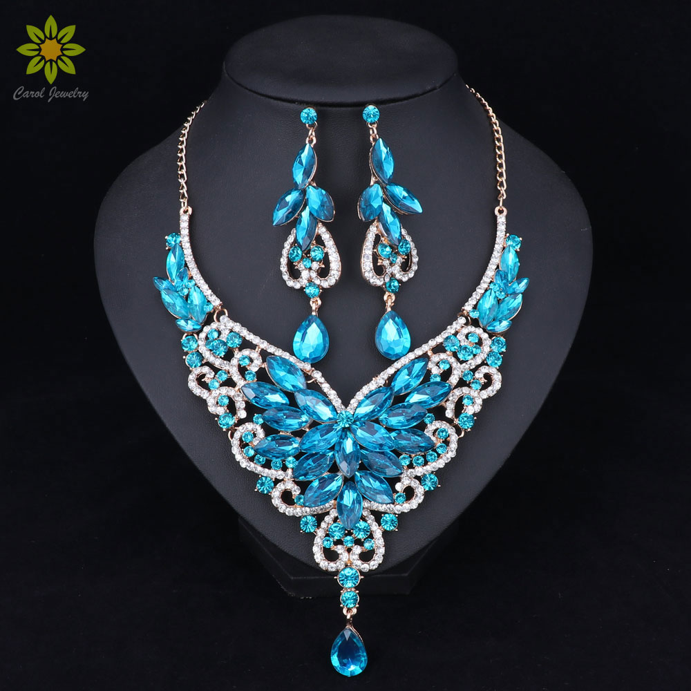 Fashion Rhinestone Wedding Jewelry Sets For Brides Prom Party Costume Accessories Bridal Necklace Earring Sets for Women
Fashion Rhinestone Wedding Jewelry Sets For Brides Prom Party Costume Accessories Bridal Necklace Earring Sets for Women
