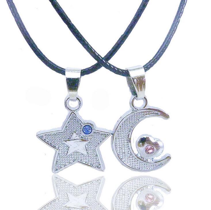 Brand new Valentine 's Day gift key lock couple necklace student couple jewelry WFN037 (with chain) mix order 20 1set=2 pieces