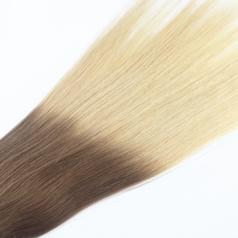 Ombre Color #6#613 Best Seling High Quality Fashion Style Virgin Remy Hair Straight Human Hair Clip in Hair Extension 100G Per Bundle
