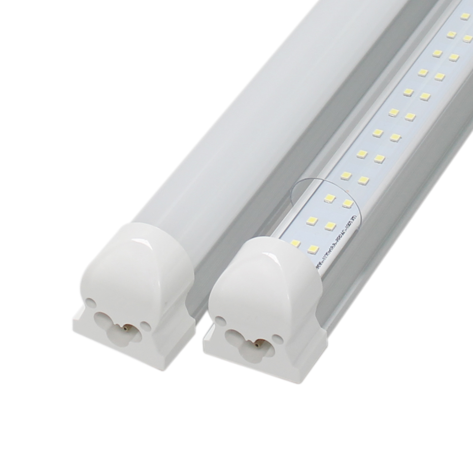 4FT 8FT 28W/72W Integrated Double Row LED T8 Tube light 7200LM SMD2835 1.2m 2.4m led fluorescent lighting fixture
