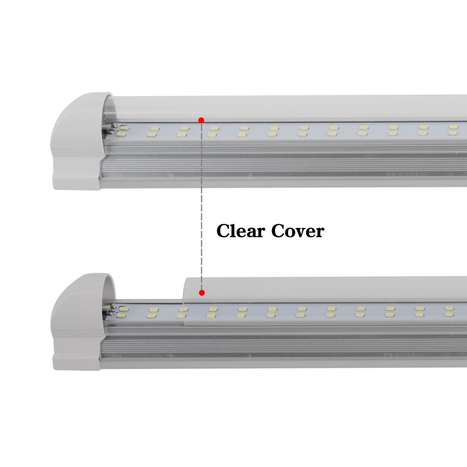 8FT LED T8 Tubes Double Row 8 foot T8 integrated LED Light Bulbs 65W 72W 7200LM 2.4M SMD2835 led fluorescent lighting Lamps