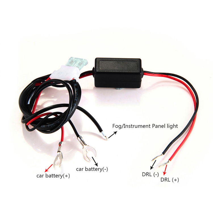 Car Intelligent DRL LED Daytime Running Light Relay Harness DRL Controller Cable Wires auto LED Daytime running parking light On/Off Switch