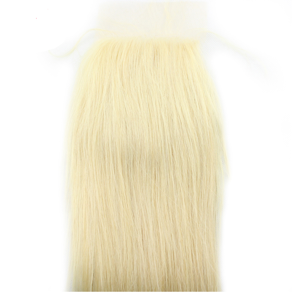 613 Blonde Straight Body Wave 5x5 Lace Closures Human Hair Pre Plucked Natural Hairline Bleached Knots