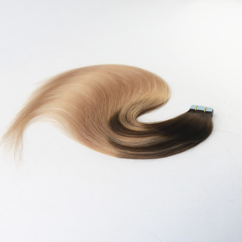 Balayage Color #4#18 Top Grade High Quality Hot Selling Virgin Remy Hair Straight Seamless Human Hair PU Tape Hair Extension 100G Per Bundle