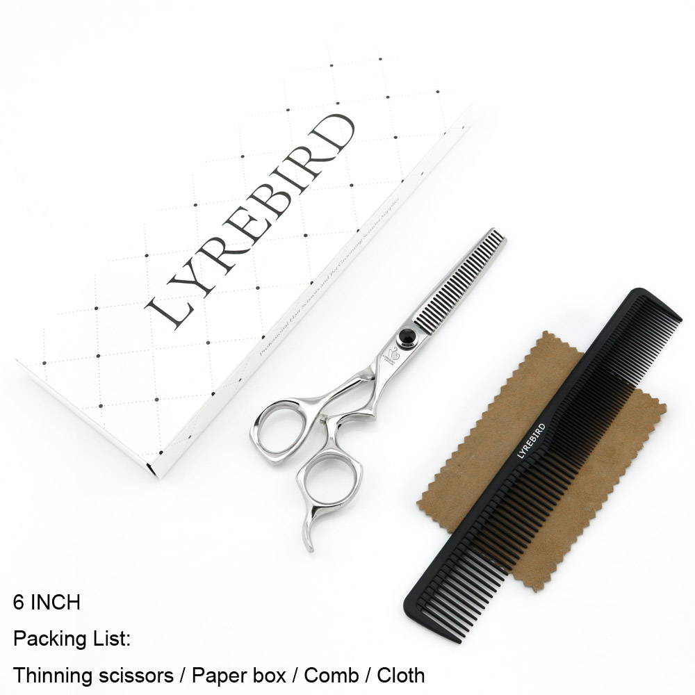 Lyrebird HIGH CLASS hair scissors 6 INCH Japan Hairdressing scissors Professional hair scissors high quality Black stone