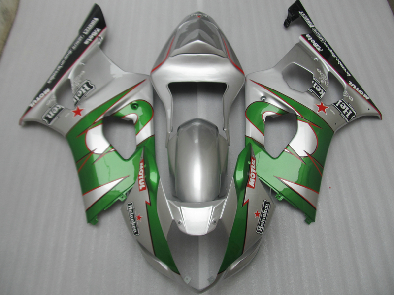 Fairing kit for Suzuki GSXR1000 03 04 silver green motorcycle fairings set GSXR1000 2003 2004 OT03, Same as picture
Fairing kit for Suzuki GSXR1000 03 04 silver green motorcycle fairings set GSXR1000 2003 2004 OT03, Same as picture