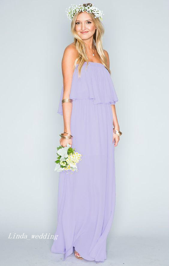 Long Cheap Summer Beach Bohemian Formal Bridesmaid Dress Mixed Style Chiffon Side Split Boho Maid of Honor Gown Plus Size Custom Made