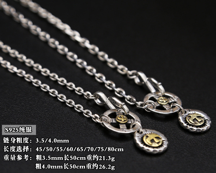 925 sterling silver vintage jewelry pendant necklace for men and women eagle and cross charm pendant Japan style long necklace free shipping