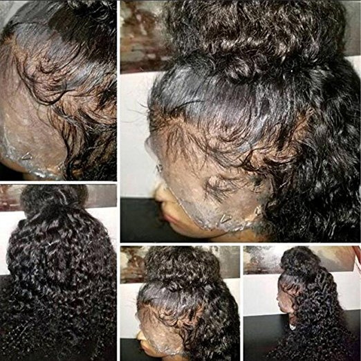 360 Lace Frontal Wig Pre-Plucked Hairline 130% Density hd Human Hair Curly Wig for Black Women 14inch diva1