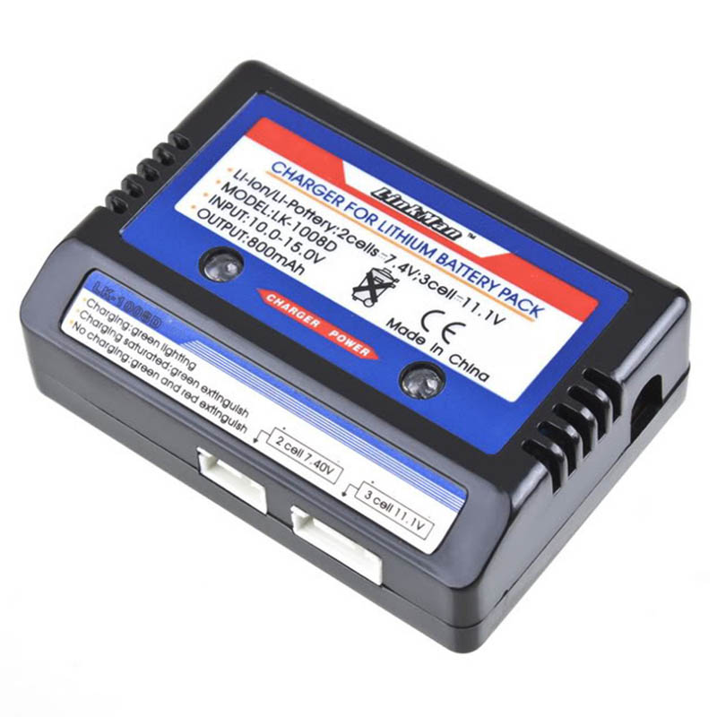 Liion LiPottery RC Battery 7 4v 11 1v Balance Charger LiPo 2s 3s Battery Simple 23s Balance Charger Charging Adapter US plug186