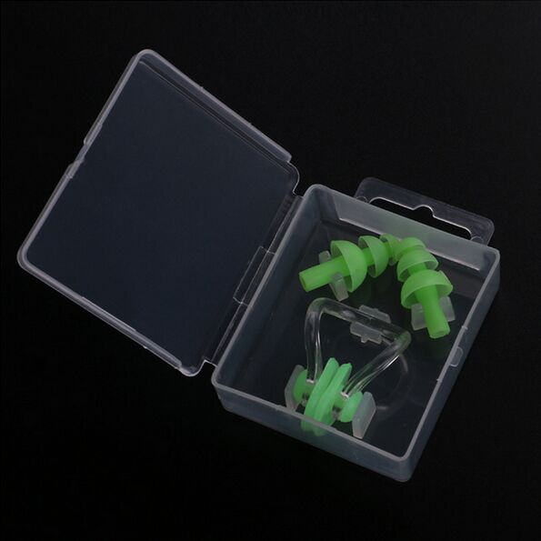 Silicone Ear Plugs Diving Swimming Earplug Nose Clip Waterproof Swim Pool Accessories with Box Case Anti-Noise Ear Plug Ear Protector