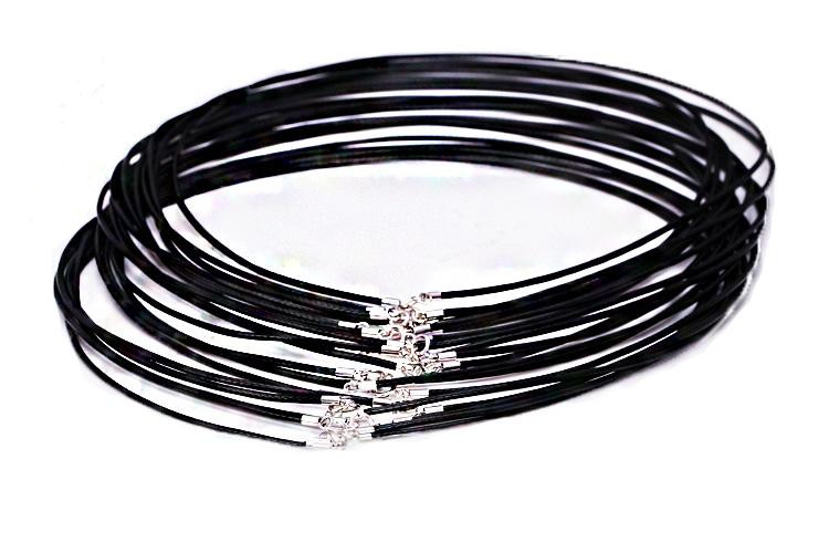 Sterling Silver 925 clasp Leather cord necklace Chokers for pendant 1mm or 1.5mm width thin