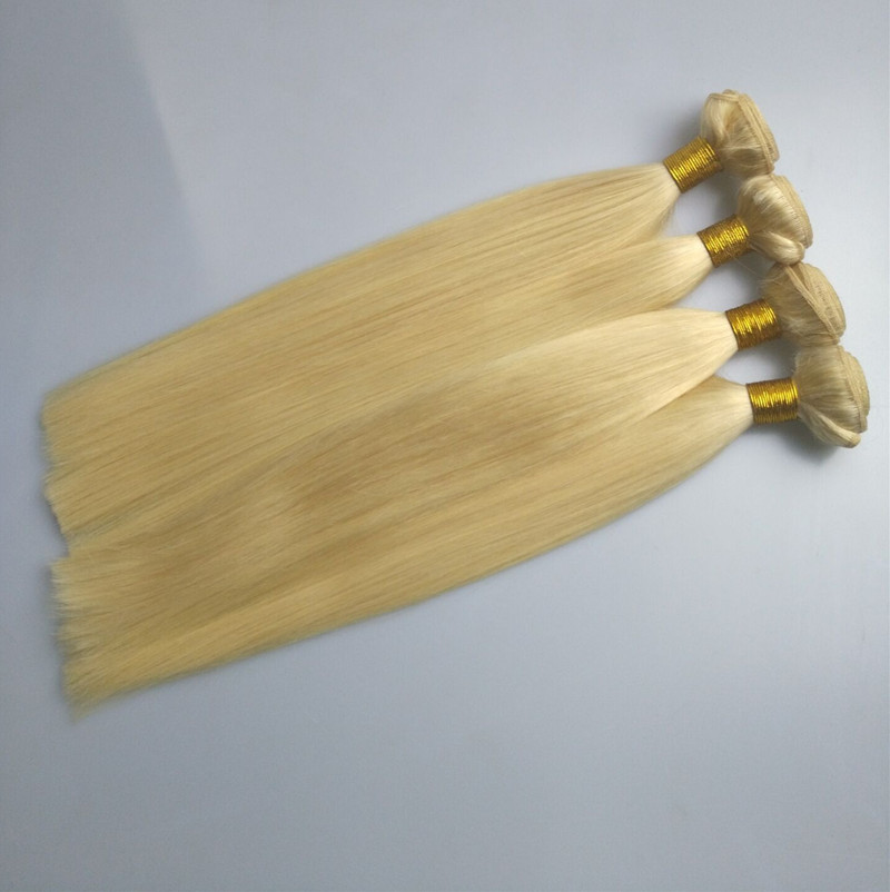 top quality sale human remy hair color 613 blonde russian hair straight extensions 95g one pc 3pcs or 4pcs one lot free