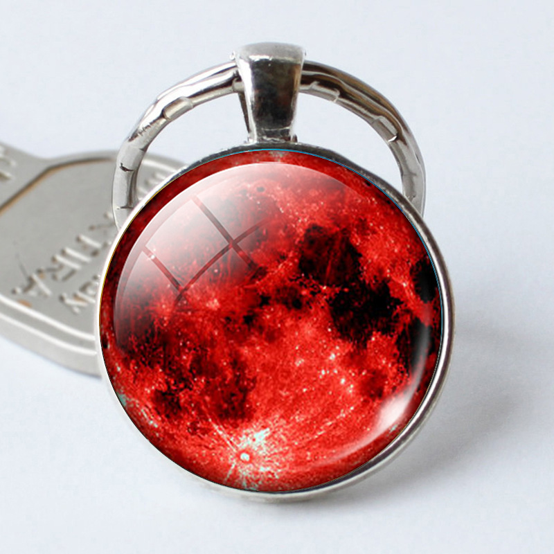 High quality Earth full moon gem creative glass key chain pendant KR394 Keychains mix order 20 pieces a lot