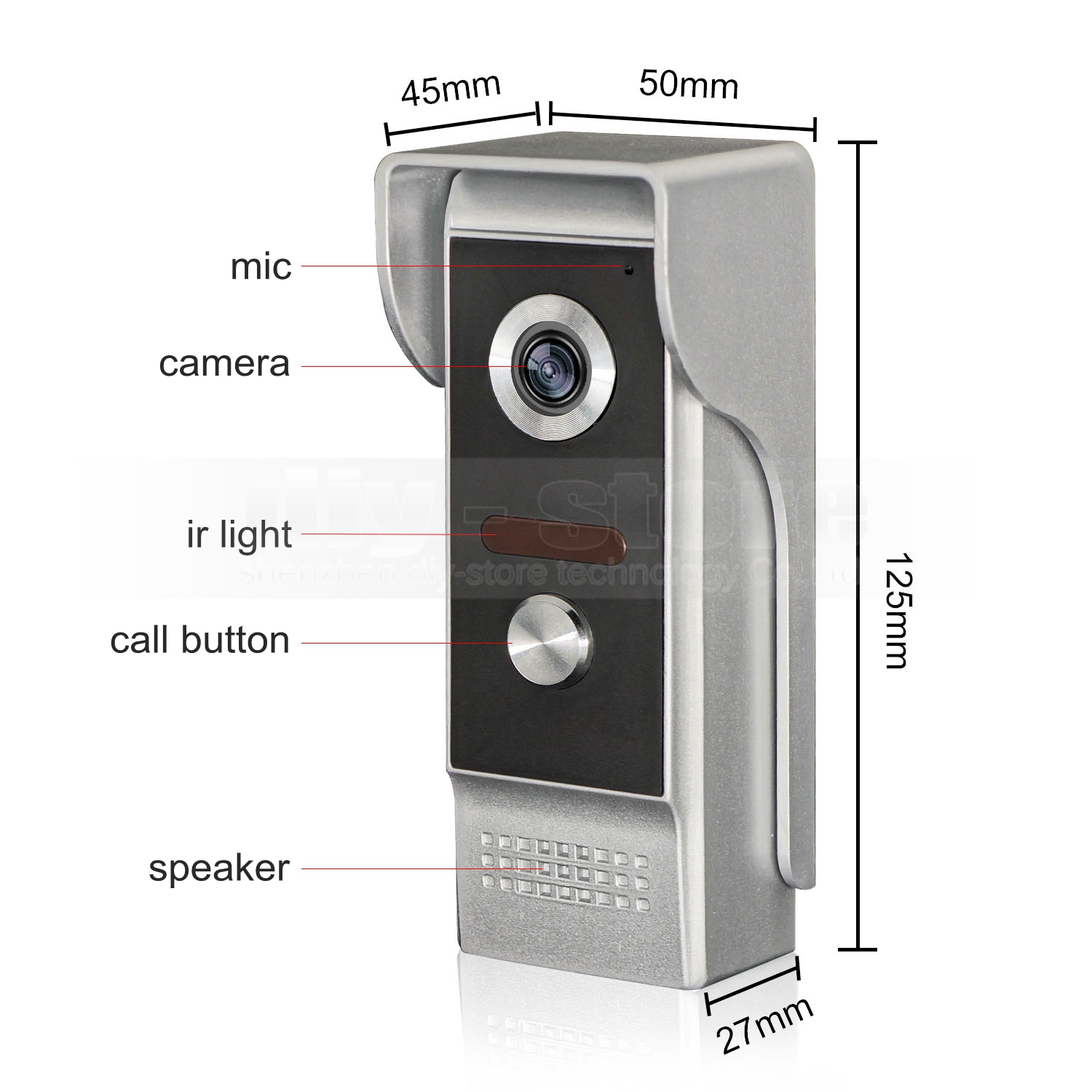 DIYSECUR 700TVLine IR Camera 7 inch TFT Color LCD Display Video Door Phone Intercom Doorbell IR Night Vision9721476