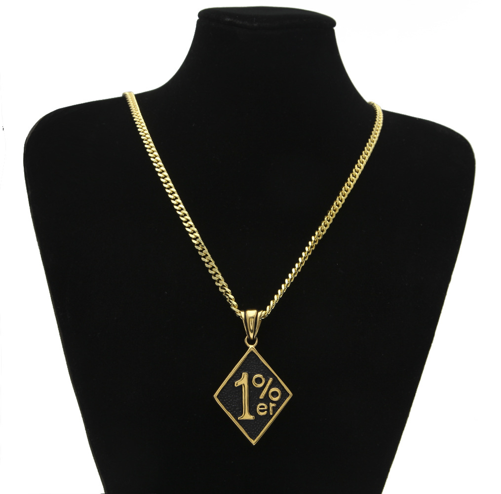 Trendy Jewelry Newest 1PC Luckly Number 1%er Pendants Cool Men Stainless Steel Biker Pendants For Male Necklace