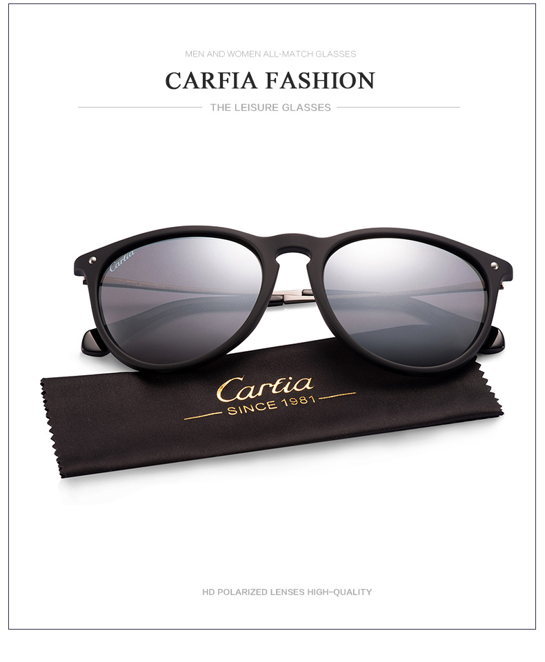 Carfia Polarized sunglasses for women 5100 54mm oculos de sol masculino resin sunglasses UV400 designer eyeglass sun glasses with box