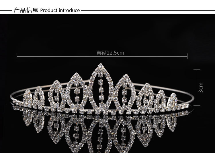 Fashionable Clear Crystal Bridal Crown Tiara White Headband Wedding Party Hair Accessories For Bridal Cheap Hair Jewelry