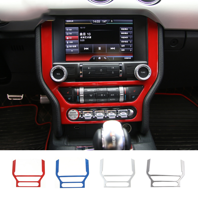 Car DashBoard GPS Frame Panel Decoration Covers ABS For Ford Mustang 2015-2016 Auto Styling Interior Accessories