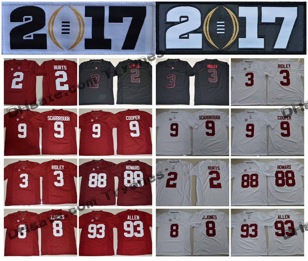 2017 Alabama Crimson Tide 2 Jalen Hurts 3 Ridley Julio Jones Jonathan Allen Amari Cooper 9 Bo Scarbrough OJ Howard College Football Jersey, White scarbrough 9
2017 Alabama Crimson Tide 2 Jalen Hurts 3 Ridley Julio Jones Jonathan Allen Amari Cooper 9 Bo Scarbrough OJ Howard College Football Jersey, White scarbrough 9