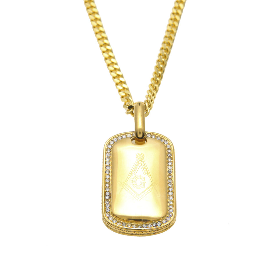 Men Women Stainless Steel Dog Tag Army Military Card Masonic Pendant Fashion Punk Jewelry Gold Hip hop Necklace Cuban Chain
Men Women Stainless Steel Dog Tag Army Military Card Masonic Pendant Fashion Punk Jewelry Gold Hip hop Necklace Cuban Chain