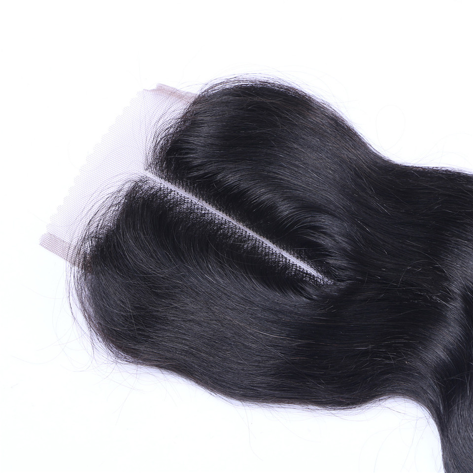Free shipping Brazilian Body Wave 4x4 Tranparent Lace Closure 100% Human Pre Plucked With Baby Hair