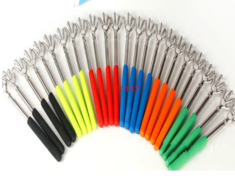 100PCS/lot Fast Shipping Convenient Claw Telescopic Ultimate Stainless Steel Back Scratcher extendible From 22 to 59cm