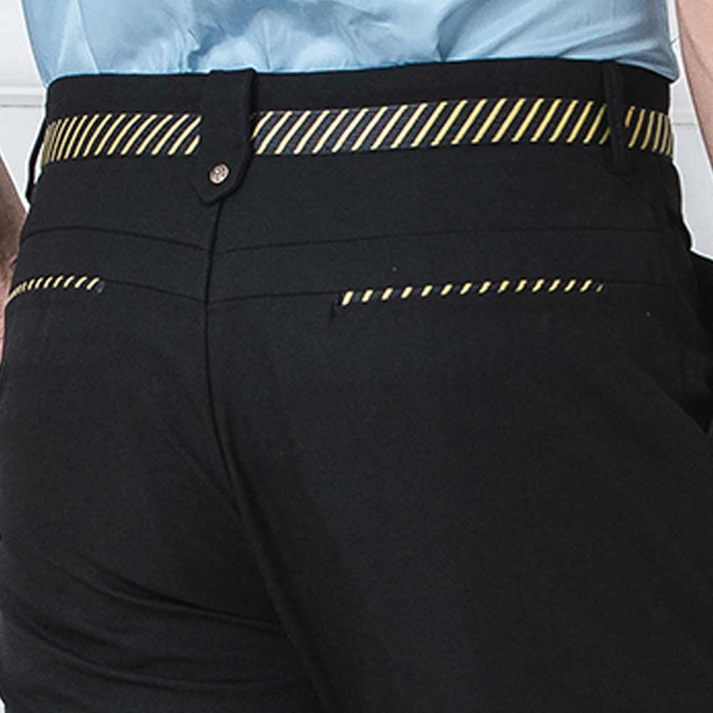 Wholesale- Flat Front Men's Business Pants Fitted Casual Work Trousers Tailored Formal Wear Solid Color Black Navy Blue  Quality