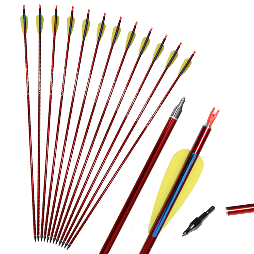 31" Archery Aluminum Arrows Recurve Bow and Compound Bow Aluminum Arrows for Outdoor Practice or Hunting
31" Archery Aluminum Arrows Recurve Bow and Compound Bow Aluminum Arrows for Outdoor Practice or Hunting