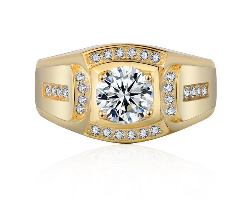 Size 8/9/10/11/12/13 Luxury Jewelry 925 Sterling Silver Round Cut White Topaz Zirconia CZ Diamond Gemstones Boss Wedding Pave Band Ring Gift