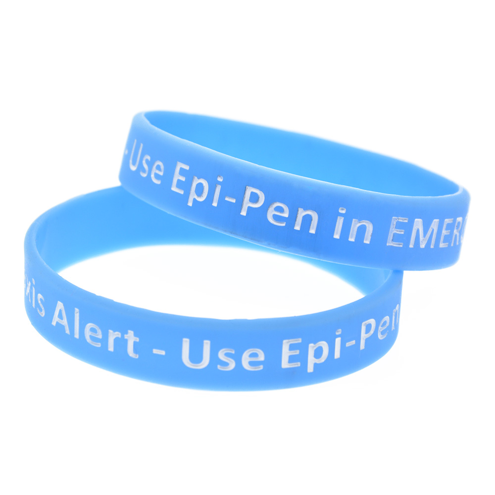 1PC Anaphylaxis Alert Silicone Bracelet What Better Way To Carry The Message Than With A Daily Reminder