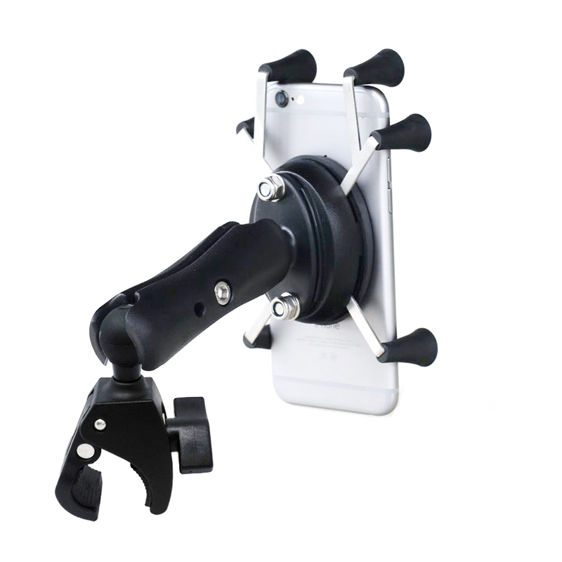 Versatile Vehicle Accessory: Multi-device Support Phone Stand Easily Attaches to Cycle Bars