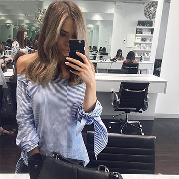 Chiffon Blouse Women Fashion Slash Neck Striped Shirt Summer Off Shoulder Casual Tops Bow Tie Bandage Womens Blouses T Shirts Blusa Mujer S-xl