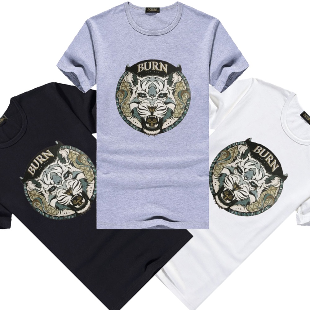 Fashion New Tiger Head Men's T-Shirt Solid color short sleeve o neck t shirt casual Loose Fit Tops tshirt BMTX43 FF, White
Fashion New Tiger Head Men's T-Shirt Solid color short sleeve o neck t shirt casual Loose Fit Tops tshirt BMTX43 FF, White