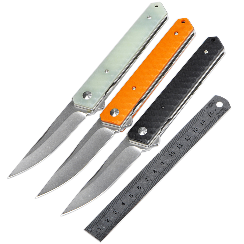 

Japanese Tactical Folding Knife 8Cr13Mov Blade G10 Handle Outdoor Camping Hunting Survival Pocket Knife Clip Utility EDC Tools Collection