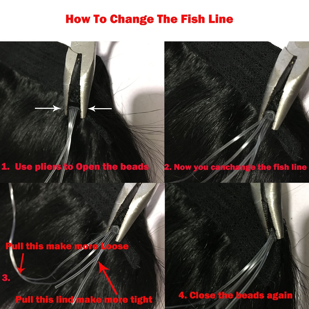 16 - 28 inches 80g-200g 100% Brazilian Remy Flip Human Hair Extensions One Piece Set Fish Line No Clips Natural Straight