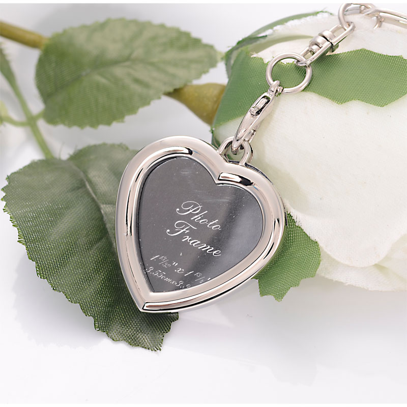 New Heart Key Chain Car Personalized Photo Frame Couple Car Keychain Creative Key Holder For Friend Gift