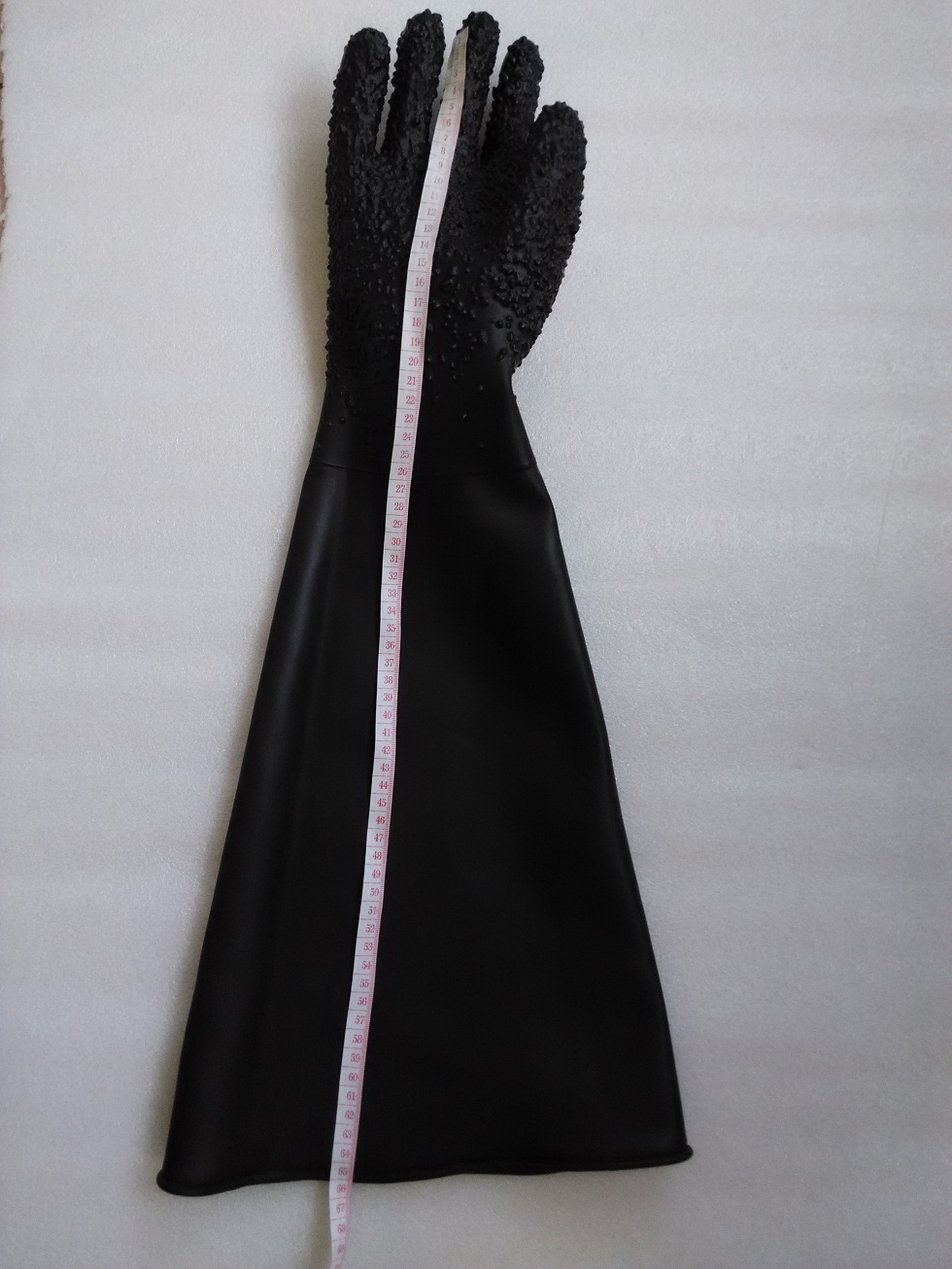 L650mm Rubber Long Gloves Sandblasting Protective for Sandblaster Cabinet