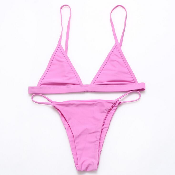 Good A++ The newest Women's Swimwear solid color swimsuit split bikini suit NS021