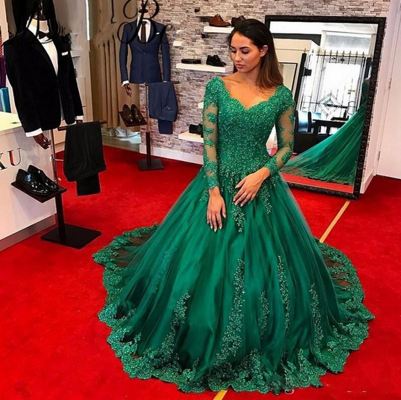 Custom Made Arabic Green Ball Gown V-Neck prom Dresses Sheer Long Sleeves Robe De Soiree Formal Dress Plus Size Party Evening Gowns Satin, Dark navy
Custom Made Arabic Green Ball Gown V-Neck prom Dresses Sheer Long Sleeves Robe De Soiree Formal Dress Plus Size Party Evening Gowns Satin, Dark navy