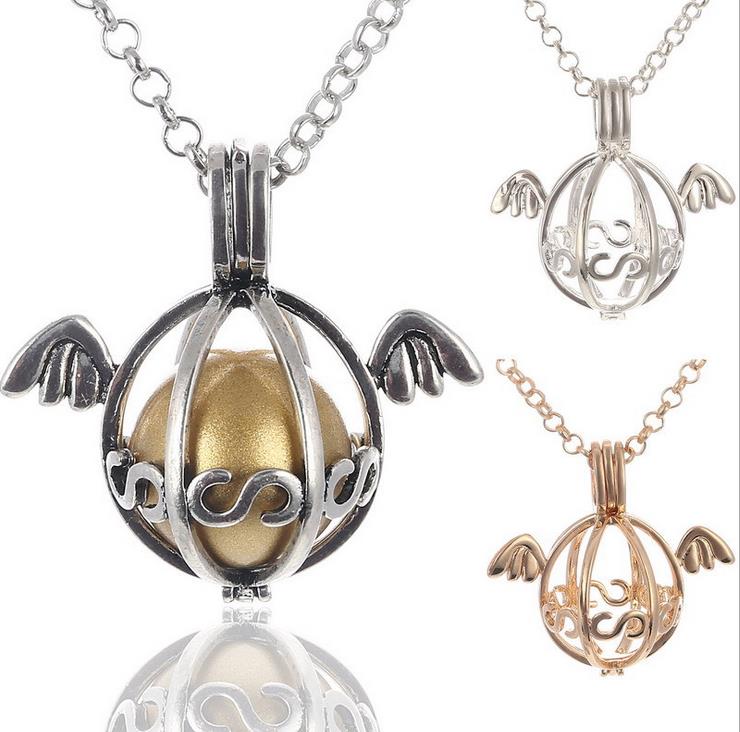 16 styles Mexico Pregnancy Bola Lockets Pendant necklace+ 16mm Sound bead ball Hollow Cage Necklaces for Women Pregnany Jewelry