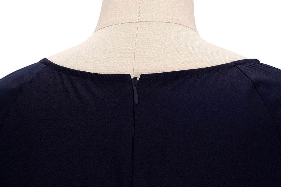 arrival Fashion elegant temperament Work Dresses waist chiffon pencil dress seven points lantern sleeves skirt LX017