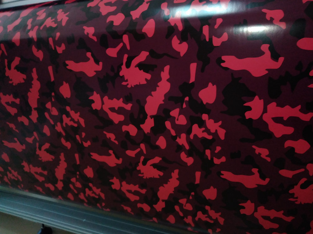 Small Red Large Camo Vinyl For Car Wrap With Air Release Gloss / Matt Camouflage Stickers Film Truck Printed self adhesive 1.52X30M (5x98ft)