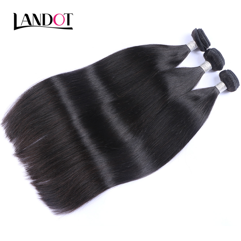 UNPROCESSED Brazilian Peruvian Malaysian Indian Cambodian Mongolian Virgin Human Hair Weaves Bundles Straight Soft Full Remy Hair Extensions